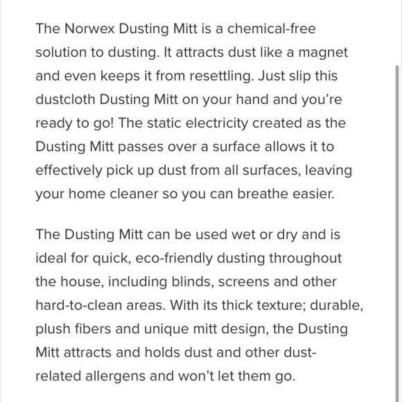 Norwex Dusting Mitt - Picture 4 of 6